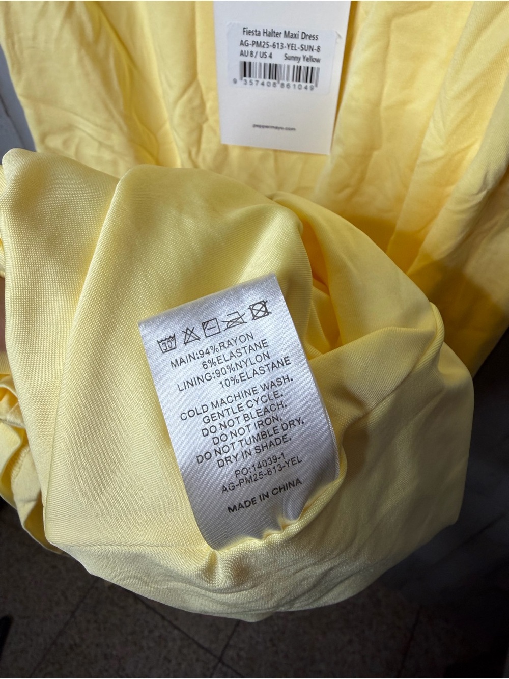 Peppermayo Yellow Lace Halter Maxi Dress - Picture 5 of 8